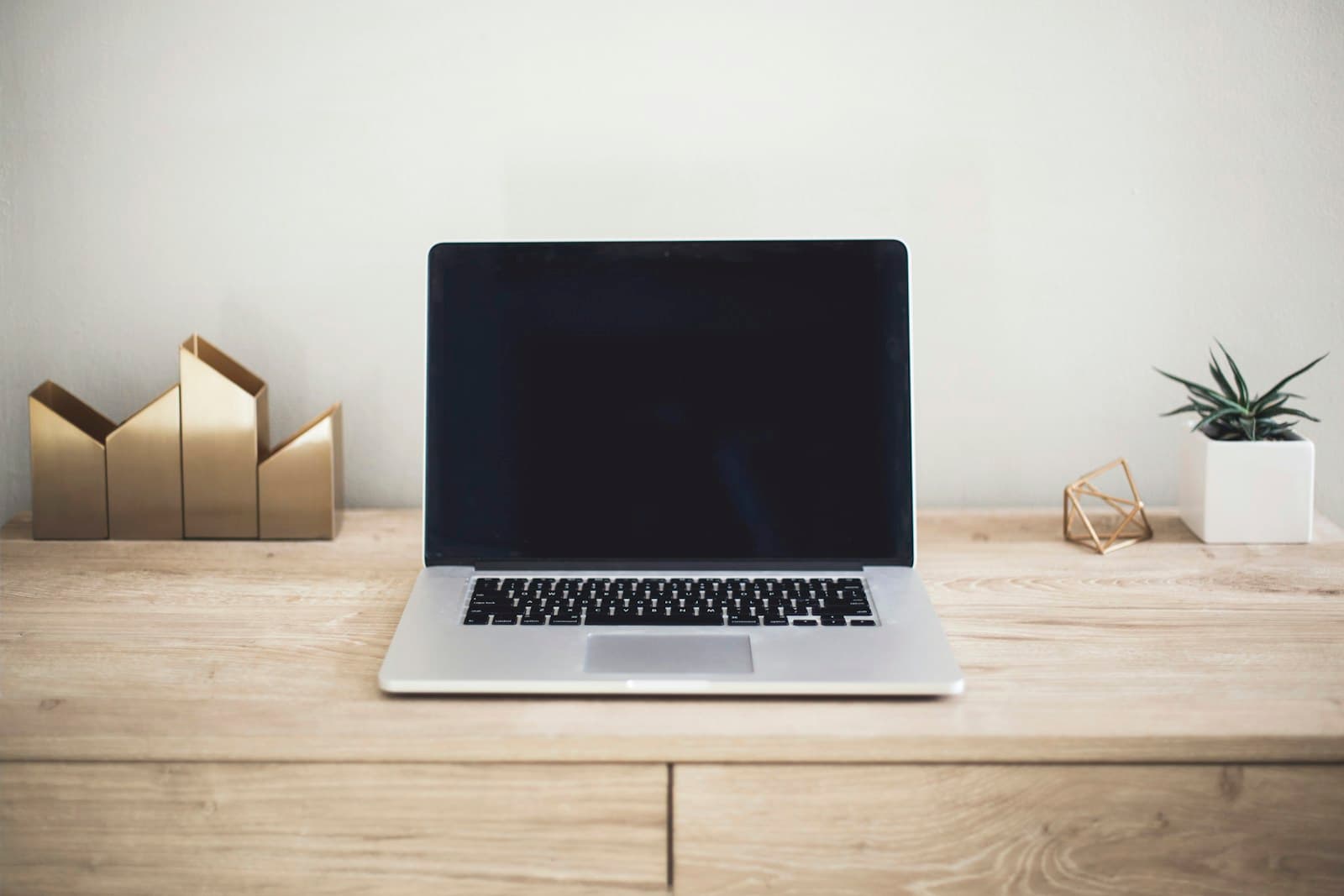 Laptop on a tidy professional workspace